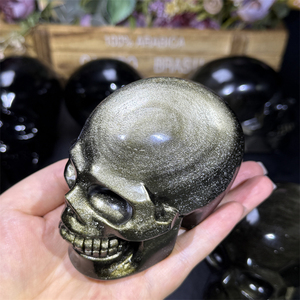 Calaveras de Cristal Natural Mixto Talladas, Calaveras de Piedras Preciosas Pulimentadas, Venta al por Mayor, Estatuas Personalizadas <span class=keywords><strong>para</strong></span> Decoración del Hogar, Colección de Regalos - Product Image 4