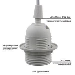 Hagood 1.8m cáp điện dẫn bóng đèn ổ cắm E27 mặt dây đèn chủ với euus cắm & 303 chuyển đổi vít phong cách hộ gia đình treo đèn - Product Image 6