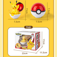 Divertidos Pokémon Transformables, Modelo de Dibujos Animados, Pokebola, Pikachu, Juguetes, Figuras de Anime Escalables, Muñecos, Adornos, Juguetes para Niños