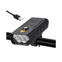 Phare de vélo à fixation sur guidon super lumineux 30W pour la conduite nocturne, étanche IP63, rechargeable, alimenté par batterie LED