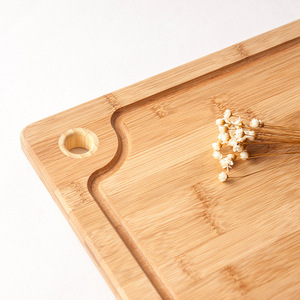 Bambkin bamboo cutting board with <b>sink</b> and hanging holes, rolling board with <b>sink</b> - Product Image 3