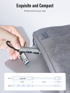 Lemorele TC53 4 in 1 พอร์ต USB Mini-B Splitter อะแดปเตอร์ Usbc สำหรับ <span class=keywords><strong>Surface</strong></span> <span class=keywords><strong>Pro</strong></span> 7 แท่นวางอุปกรณ์ Usb-C Hub 2.0 Super USB C <span class=keywords><strong>3</strong></span>.0 Hub - Product Image 4