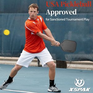 Pagaie <span class=keywords><strong>de</strong></span> pickleball en fibre <span class=keywords><strong>de</strong></span> carbone la plus vendue sur Amazon 2023 avec logo personnalisé pour une utilisation en extérieur faite <span class=keywords><strong>de</strong></span> noyau en nid d'abeille PP durable - Product Image 6