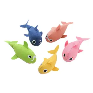 New Arrival Shark Design Pet Grinding Teeth Chew Toy Cat Catnip Toys For Indoor Cats Squeaky Interactive Cat Plush Toy