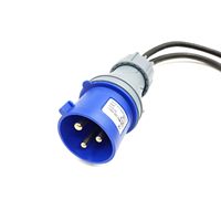 Connecteur industriel en laiton à 3 broches, adaptateur CEE, prise mâle-femelle 32A, coupleur double 16A, câble 2,5 mm, 220V-250V, IP44, IEC60309