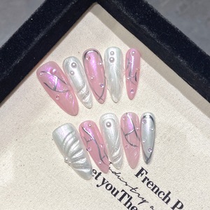 Diseño 2001-2100 Colección Etiqueta privada Alta calidad Prensa gruesa Ons 10Pcs Y2K Manicura artificial <span class=keywords><strong>Uñas</strong></span> al por mayor - Product Image 4