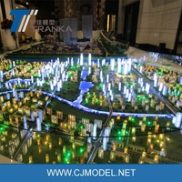 Modèle d'échelle architecturale en plastique de conception de modèle 3D de ville miniature moderne pour la présentation