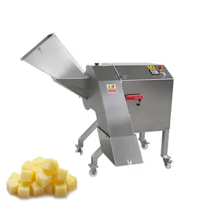 औद्योगिक SUS304 स्वचालित गोभी गाजर आलू सब्जी घन काटने की मशीन/सब्जी पासा खेलनेवाला मशीन