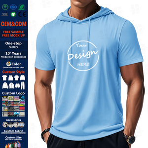 เสื้อยืดฮู้ดดี้ผู้ชายผ้าโพลีเอสเตอร์ผสมสแปนเด็กซ์ แห้งเร็ว น้ำหนักเบา สกรีนลายได้ตามต้องการ - Product Image 1