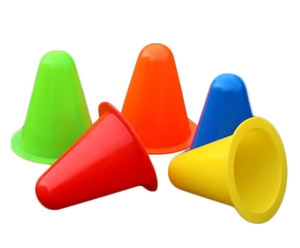 Flexibler PE-<span class=keywords><strong>Slalom</strong></span>-Kegel (8 cm) für <span class=keywords><strong>Agility</strong></span>-Training, Markierungskörbchen für Fußball, Skaten, Geschwindigkeitstraining und Hürdenübungen - Product Image 4