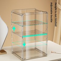Honyard – Organisateur de cosmétiques moderne et minimaliste, écologique, boîte de rangement de maquillage de bureau en acrylique pour rouges à lèvres