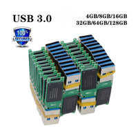 Clé USB avec puce PCBA, capacité réelle de 100 %, 8 Go, 16 Go, 32 Go, 64 Go, 3.0 Grade-A, testée H2