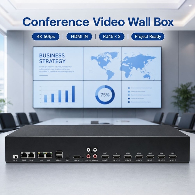 Quality 4K HD Video Wall Controller 2x2 Video Wall Processor for LCD LED Digital Signage Advertising Screen Splicing System