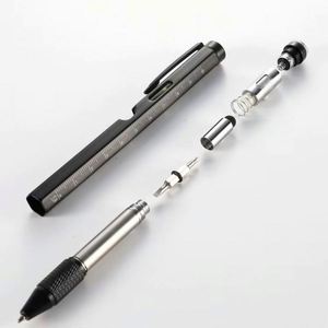 6 in 1 <b>Multi</b> Functional Heavy Metal Ballpoint <b>Pen</b> with logo Universal Stylus <b>Pen</b> with LED Customizable Suitable As Gifts for Men - Product Image 6