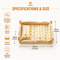 Lit suspendu en bois massif naturel pour perroquet, accessoires de cage, nichoir respirant, lit de repos pour petits animaux