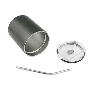 Gobelet à café isolé sous vide en métal de qualité <span class=keywords><strong>alimentaire</strong></span>, couvercle de gobelet étanche en acier inoxydable de 12oz et paille 360ml <span class=keywords><strong>Thermos</strong></span> sous vide - Product Image 2