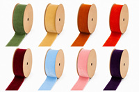 Ruban en velours non élastique simple face, 40 mm, personnalisable en couleur, en rouleau, pour accessoires, vente en gros directe usine