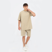 Grosir berat 260 Gsm kaos katun kru batu dicuci 100% katun pola dicetak