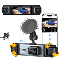 Nouvelle caméra de tableau de bord pour voiture avec écran IPS de 3,16 pouces, 4 caméras, HD 1080P, caméra avant et arrière, 4 objectifs, dashcam Wifi 1080P