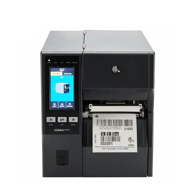 Zebra 411 Barcode Printer Direct Thermal & Thermal Transfer Print Mold Support RFID