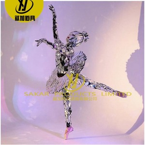 Fiesta de Halloween Carnival Park <span class=keywords><strong>Paradis</strong></span> Show Tall Men Stilt Walker Performance Props Lights Led Dance Rgb Mirror Dance Disfraces - Product Image 6