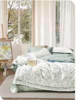 Ensembles de literie en fibre de polyester de nouvelle qualité hôtelière imprimée personnalisée en coton imprimé 3 pièces 4 pièces 5 pièces couvre-lit en fibre avec taie d'oreiller