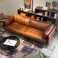 Neues Design Luxuriöses Italienisches Ecksofa-Bezug Echtleder-Schlafsofa Umweltfreundlich für Wohnzimmer und Villa