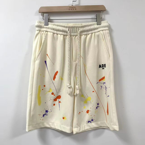 Men's Casual Loose Mid Waist <strong>Shorts</strong> with 100% Cotton Colorful Patchwork &amp; <strong>Rainbow</strong> Gradient Drawstring Quick Dry - Product Image 4