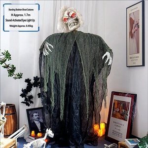 Décorations d'Halloween : Fantôme féminin, Fantôme blanc, Petit fantôme suspendu, Salle secrète, Parc à thème, Maison hantée, Accessoires électriques - Product Image 6