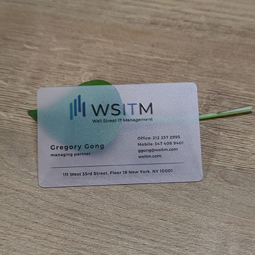 Factory Price Custom Printing PVC Clear Name Photo Card Plastic Transparent Business Card