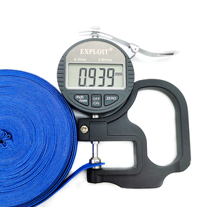 Bande élastique plate à boutonnière en polyester/spandex MILY, <span class=keywords><strong>2</strong></span>*46 <span class=keywords><strong>CM</strong></span>, bleu foncé, tricotée, couleur unie, pour couture, vêtements de mariage, sacs - Product Image 4