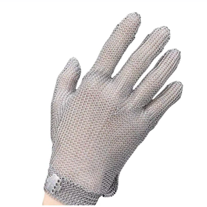 Gants de sécurité anti-coupure en maille d'acier inoxydable de qualité supérieure, respirants, pour la transformation de la viande, les boucherons et les opérateurs de cuisine - Product Image 3