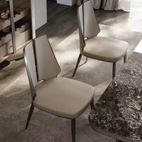 Chaises de salle à manger de luxe de haute qualité au prix d'usine, pieds en acier inoxydable doré, revêtement en cuir PU, contemporaines, hôtel, villa