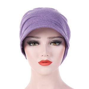 Hijab tendance, couvre-chef élastique doux, foulard pour femmes, chapeau <span class=keywords><strong>chimio</strong></span>, turban pour perte de cheveux - Product Image 3
