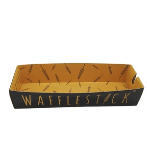 Custom Logo Packaging Food Paper Box Waffle Stick Tray