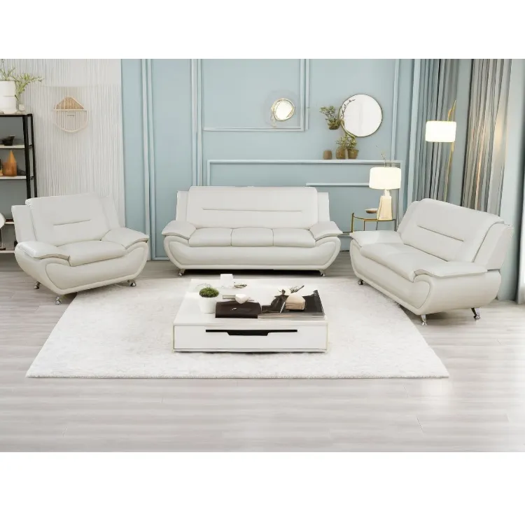 Set di divani in pelle componibile 3 2 1 posto divano divano moderno e modulare mobili per soggiorno