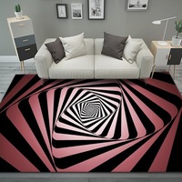Tapis 3d antidérapant, décoration de maison, tapis visuel Vortex, Illusion d'optique géométrique