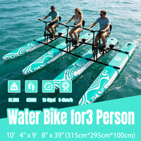 Vélo aquatique à pédales pour 3 personnes, directement de l'usine, léger (61,5 kg), vitesse de 6 à 8 km/h, pour divertissement aquatique