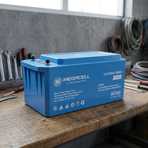 Batería de Litio Megacell LiFePO4 12.8V 200Ah 2560Wh Rectangular para Sistemas de Energía Solar, RV y Marina, Turquía - Product Image 2