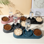 Içme ve besleme kalitesi pirinç havzası için su ve gıda evcil hayvan malzemeleri için 2L kapasiteli İki-in-one kedi ve köpek kase - Product Image 4