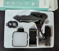 Kit vidéo pour smartphone, kit de vlogging, kit pour YouTuber avec microphone, lumière LED, trépied, télécommande pour téléphone/smartphone/appareils photo