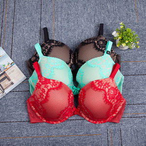 Stile misto Plus Size <span class=keywords><strong>reggiseno</strong></span> da donna imbottitura sottile 34-40 tazza piena C <span class=keywords><strong>D</strong></span> E F G colletto all'americana con decorazione in pizzo - Product Image 2