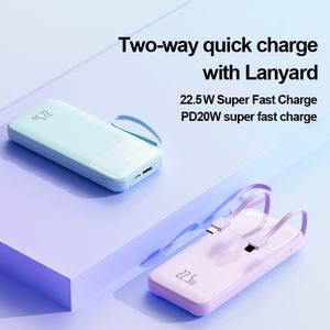 Banco de Energía Portátil de Carga Rápida PD 22.5W, 20000mah 10000mah, Tipo C, Cable para Teléfono, Salida de 20W - Product Image 5