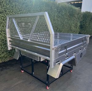 Custom-Fit Dual Cab Aluminium Ute Cargo Tray Canopy with Under-Mount <b>Tool</b> <b>Storage</b> for Safe Hauling & Commercial Vehicle Ap - Product Image 2