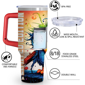 Vaso Térmico de 30oz con Asa, Diseño de Pájaro Colorido, Envío Gratis desde EE. UU., Regalo Divertido de Acero Inoxidable con Forma de Pájaro - Product Image 3