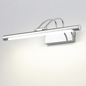 Lampe murale LED moderne pour miroir avec éclairage intégré, finition chromée, indice de protection IP44, température de couleur 3000K-6000K, durée de vie de 50 000 heures - Product Image 5