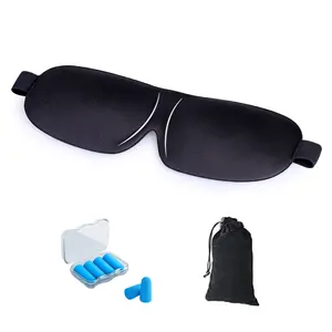 Custom Soft Comfort Eye Shade Cover Sleeping Eye Mask Blindfold for Travel Yoga Nap Black