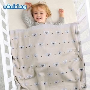 Mimixiong Vente Chaude Couverture <span class=keywords><strong>d</strong></span>'emmaillotage en coton Mignonne Couverture pour bébé Motif koala Couverture tricotée pour bébé Super douce Literie pour bébé - Product Image 6