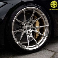 168 Jantes en alliage forgé polies sur mesure de 19/22 pouces, disque profond, 5x114.3 5x130 5x120 5x112, adaptées aux BMW Audi Nissan GTR