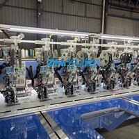 ZHIYU Máquina de Coser Computarizada de Alta Velocidad con Motor, 23 Cabezales, 9 Agujas, 4 Cuentas, 2 Dispositivos de Cordón, Multifuncional Plana Automática